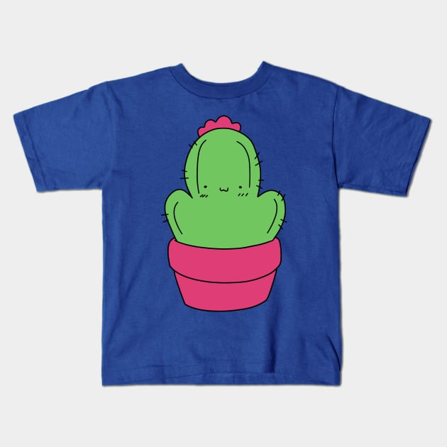 Flower Head Cactus Kids T-Shirt by saradaboru